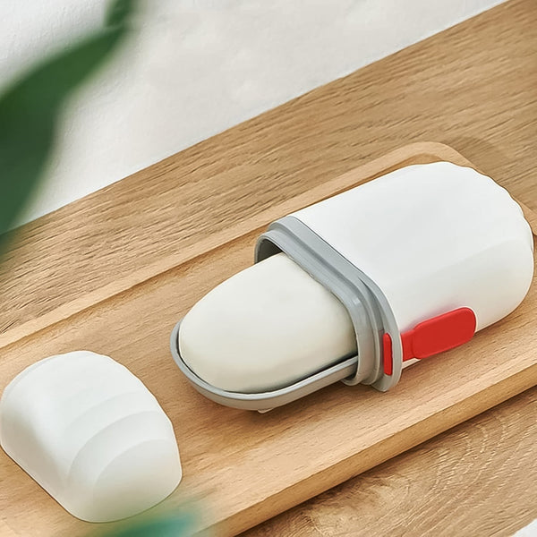 Stylish and Practical Soap Holder for Travel�� Soap Box With Secure Seal and Non Leak Design Stylish Soap Box for Home, Bathroom, Hiking, Travel, Camping��Capsule Soap Bo