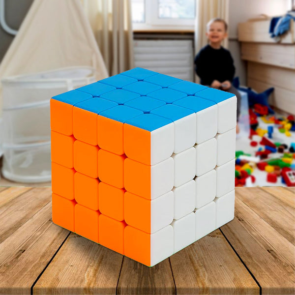 Small Puzzles Cubes 4��4��4 High Speed Sticker Less Magic Cube Game, Kids and Professionals Magic Cube Puzzle Toy, Pack of 1,