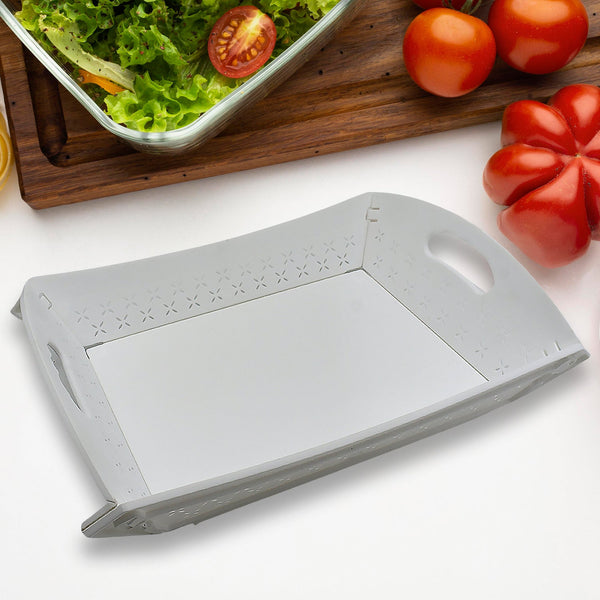 Foldable Serving Tray Plastic Serving Tray��With Handle Serving Tray For Food, Kitchen, Outdoors, Restaurants (1