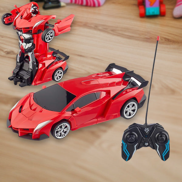 2 In 1 Automatic Robot Converted Remote Control Car With Light Scale 360��Drifting Deformation Robot Car Toy Kids Boys, Robot Convert��Unique Toy For Boy