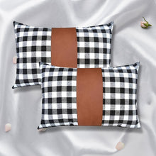 Pillow Covers, Leather & Cotton Cushion Covers (17 �� 17 Inch / 1 Pair / 2