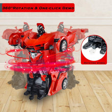 2 In 1 Automatic Robot Converted Remote Control Car With Light Scale 360��Drifting Deformation Robot Car Toy Kids Boys, Robot Convert��Unique Toy For Boy