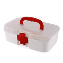 3 Compartment Medical Box, 1 Piece, Indoor Outdoor Medical Utility, Medicine Storage Box, Detachable Tray Medical Box Multi Purpose Regular Medicine, First Aid Box with Handle, Transparent Lid & Color Boxï¿