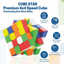 Small Puzzles Cubes 4��4��4 High Speed Sticker Less Magic Cube Game, Kids and Professionals Magic Cube Puzzle Toy, Pack of 1,