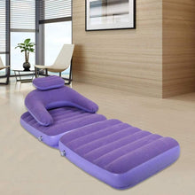 2 in 1 Air Mattress & Lounger, Portable Inflatable Mattress Air Sofa With Air Hand Pump (175��75