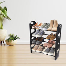 4-shelf shoe rack with a clean design for organizing shoes