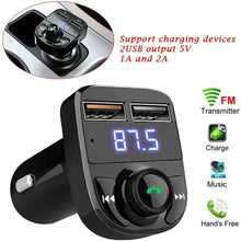 CAR-X8 Bluetooth FM Transmitter Kit for Hands-Free Call Receiver / Music Player / Call Receiver / Fast Mobile Charger Ports for All Smartphones��with 3.1A Quick Charge Dual USB Car Cha