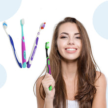 Soft Toothbrush With Plastic Round Box (10 pcs Set / Mix Color)ï¿