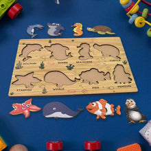 Tooky Toy Wooden Sea Creatures Learning Puzzle