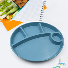 Plastic Food Plates / Biodegradable 5 Compartment Plate With Spoon for Food Snacks / Nuts / Desserts Plates for Kids,��Reusable Plates for Outdoor, Camping, BPA-free�ï