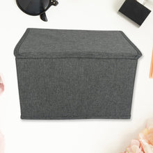 Small Foldable Storage Box With Lid And Handles, Cotton And Linen Storage Bins And Baskets Organizer For Nursery, Closet, Bedroom, Home (28��20��16 Cm