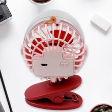 Portable Clip-on Fan, Battery Operated, With Light & Spray, Small Yet Powerful USB Table Fan, 3-Speed Quiet Rechargeable Mini Desk Fan, 360�� Rotation, Personal Cooling Fan for Home, Office, Cam