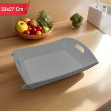 Foldable Serving Tray Plastic Serving Tray��With Handle Serving Tray For Food, Kitchen, Outdoors, Restaurants (1