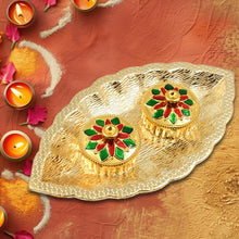 Leaf Shape Special Puja Thali (1 Pc / Mix Design)