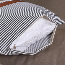 Pillow Covers, leather & cotton Cushion Covers (16 �� 16 Inch / 1 Pair / 2