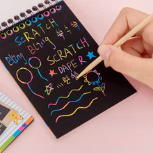 10-page scratch paper book, rainbow theme