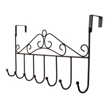 Over The Door Hanger Rack 7 Hooks Decorative Ognazier Hook Rack Stylish Door Hanger Door Hook Hangers with 7 Hooks,Metal Hanging Rack for Home Office Use