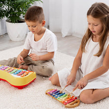 2 in 1 Baby Piano Xylophone Toy for Toddlers, 5 Multicolored Key Keyboard Xylophone Piano, Preschool Educational Musical Learning Instruments Toy for Baby Kids Girls Boys 3+ Years��(1