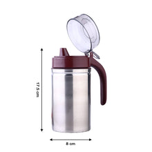 Compact stainless steel oil dispenser, 500ml