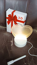 Creative Visualization Lamp 3 D��Acrylic Decorative Lamp for Creative Keeps Notes Drawing Table Lamp for Home Decor / Bedroom / Gift / Office Decoration / Erasable Board (Heart-Shape / 1