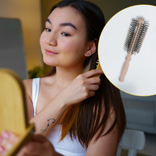 Blow drying brush with round shape