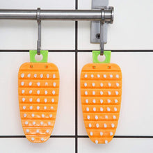 Vegetable Scrubbing Brush, Vegetable Scrubber Non��������Toxic Fruit Brush Carrot Shape Vegetable Brush for Pota