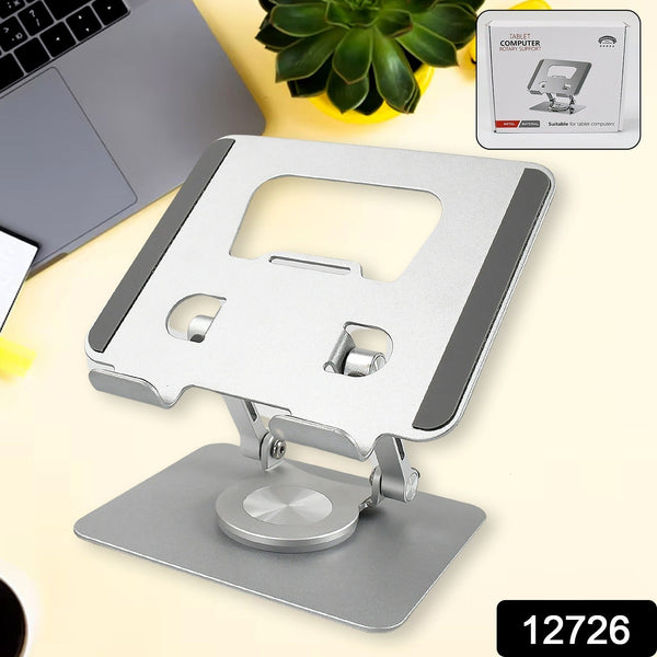 Aluminum Alloy 360��Rotating Bracket, Adjustable Tablet Stand, Portable Foldable Ergonomic Tablet Sup