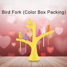 Colorful bird fork, fun for kids