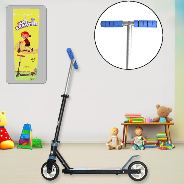 Basic Kids Ride On Leg Push Scooter for Boys and Girls (4 - 8 Years Old Kids) Foldable Scooter Cycle with Height Adjustment for Boys and Girls Multicolor (1 Pc / 2 Wheel)ï¿