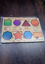 Wooden Triangles Puzzle Learning Educational Board (1 Set / 28��20