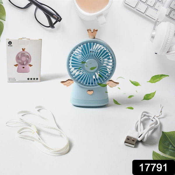 Cute Electric Mini Handheld Fan,��Portable USB Rechargeable��Mini Fan for Home, Office, Travel and Outdoor Us