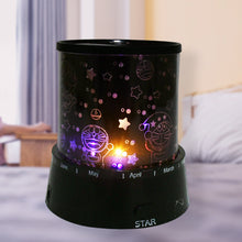 LED Projector Night Light Amazing Lamp, 3 Battery operated lamps, Rotation With the music Function, Master for Kids Bedroom Home Decoration Night��Romantic Gift (Battery Not Included / 1