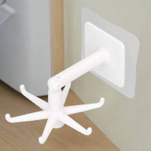 360�� Rotating Folding Hook Self-Adhesive Waterproof Wall Mounted