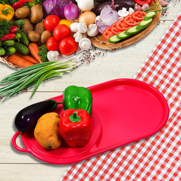 Plastic chopping tray for kitchen use