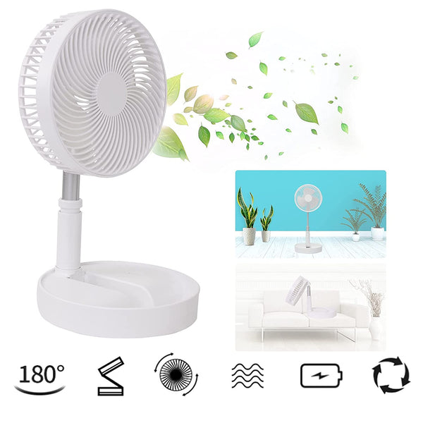 Telescopic electric desktop fan