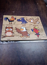 Wooden Bird Puzzle Learning Educational Board (1 Set / 28��20