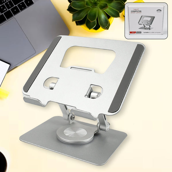 Aluminum Alloy 360��Rotating Bracket, Adjustable Tablet Stand, Portable Foldable Ergonomic Tablet Sup