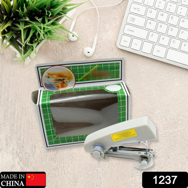 Cordless hand-operated stitching stapler