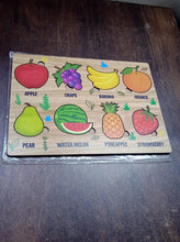 Wooden Fruits Puzzle Learning Educational Board (1 Set / 28��20