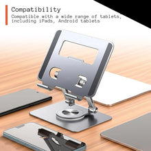 Aluminum Alloy 360��Rotating Bracket, Adjustable Tablet Stand, Portable Foldable Ergonomic Tablet Sup