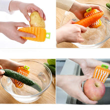 Vegetable Scrubbing Brush, Vegetable Scrubber Non��������Toxic Fruit Brush Carrot Shape Vegetable Brush for Pota