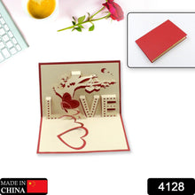 Elegant 3D paper card suitable for Valentine���s Day or Chr