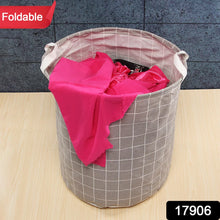 Folding Laundry Basket Round Storage Bag (1 Pc / 40 �� 30