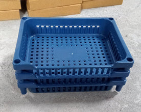 Stackable plastic storage racks for organizing