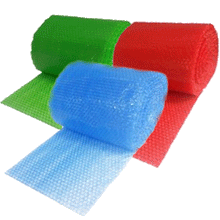 Colored bubble wrap for safe packing