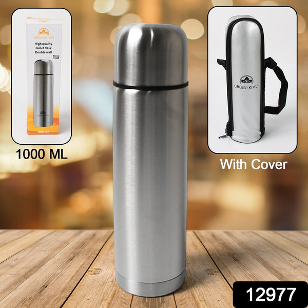 Vacuum��Stainless Steel Double Wall Water Bottle, Fridge Water Bottle, Stainless Steel Water Bottle Leak Proof, Rust Proof, Cold & Hot Thermos steel Bottle| Leak Proof | Office Bottle | Gym | Home | Kitchen | Hiking | Trekking | Travel Bottle (1000