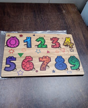 Wooden Number Puzzle Learning Educational Board (1 Set / 28��20